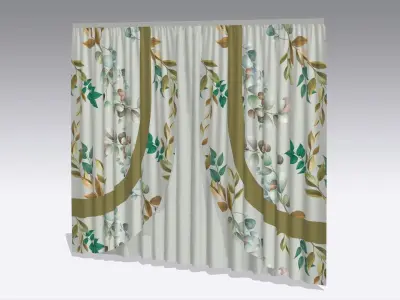 Curtain Low-poly 3D model 99