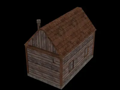 Old Wooden House Low-poly 3D model buy