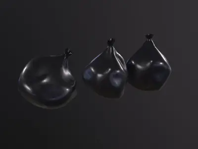 Trash Bag Set 3D Model Low-poly 3D model
