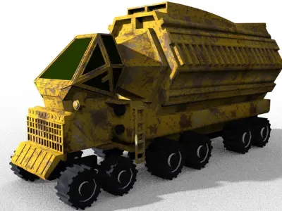 sci-fi  transporter truck orginal design hq printable 3D model