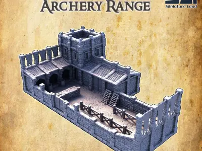 Imperial Archery Range  Tabletop Terrain 28MM 3D print model 3D print model