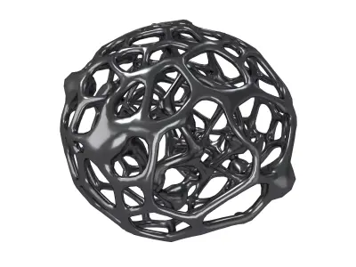 Abstract Shape Broken Nanotubes v1 002 Low-poly 3D model