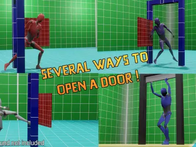 Open Door animations - Motion Cast09 Vol1 3D model