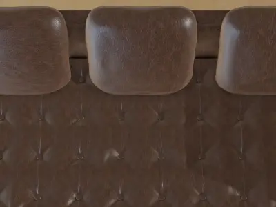 Couch leather chair hanging from ceiling 3D model