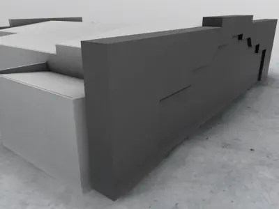 EGKK Hangar 3 Low-poly 3D model