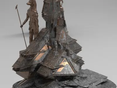 Ra Has Returned Sci-Fi City Tower 13 3D model