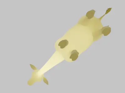 Indirect lighting for giraffe 3D model