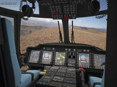  Military Utility Helicopter Olive Green with Interior 