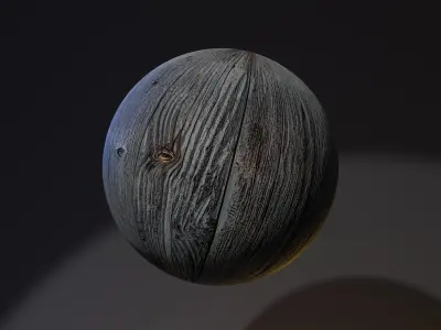  Realistic PBR Texture of Old Weathered Wooden Planks Texture