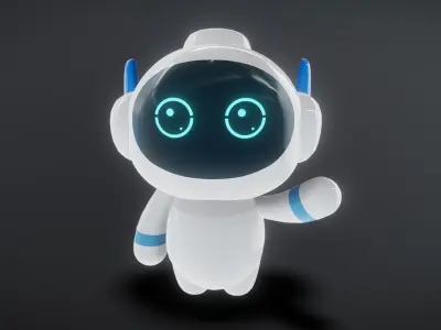 AI cartoon robot 1401 3D model