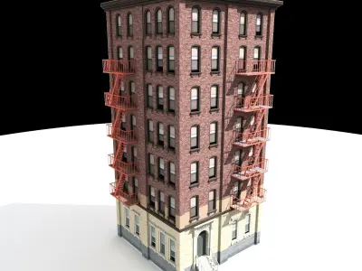 Nyc Building 09 type2 Low-poly 3D model
