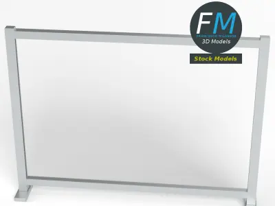 Glass railing module 2 3D model