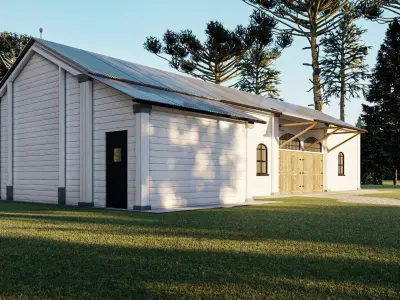 Old Warehouse Low-poly 3D model