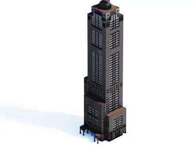 120 Collins St Low-poly 3D model