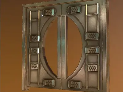 door 10 Low-poly 3D model