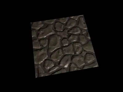 Stone Tiles Seamless texture Low-poly 3D model