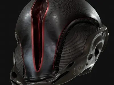Sci-fi Helmet Low-poly 3D model