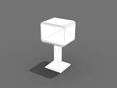 Newspaper Machine Low-poly 3D model