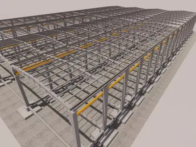 Steel Warehouse -1 3D model