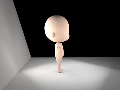 Baby Character Low Poly Low-poly 3D model