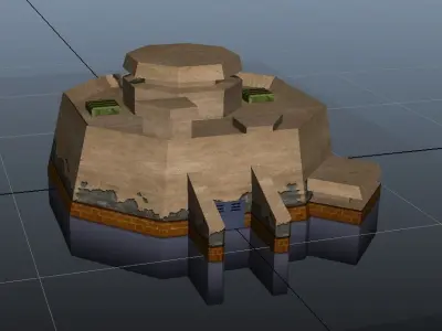 Bunker Units Low-poly 3D model