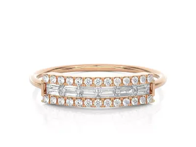 Light Minimalist Diamond Ring 3D print model