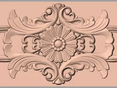 European furniture 3D relief models for CNC wood engraving E218 3D model