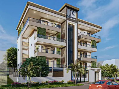 Contemporary Apartment Exterior Low-poly 3D model