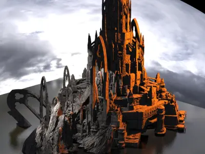 Gorgoroth Temple Fortress range 3D model