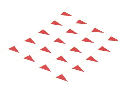 Athletics Flags On A Rope 3D model