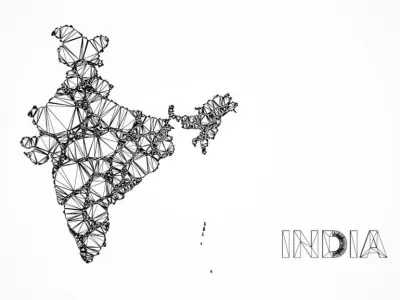 India Country Map  Free 3D model