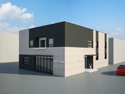 Motel 3D building  3D model