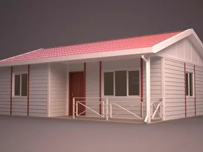 HOME house with roof 3D model