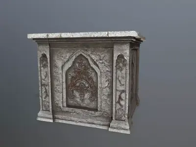 column  Low-poly 3D model