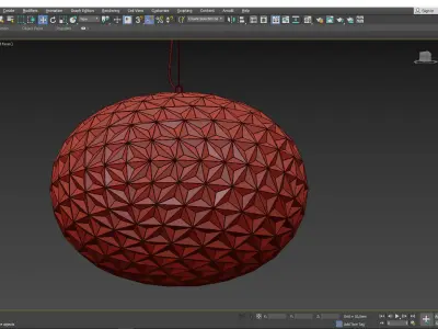 FILOMENA two crystal pendant lights hanging Low-poly 3D model