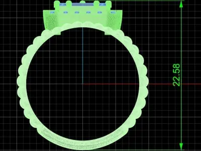 Jewelry ring 375 3D print model