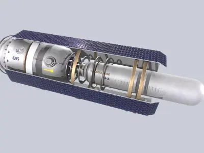 Sci fi Satellite Low-poly 3D model