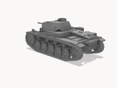 Panzerkampfwagen II Ausf C - 1-100 Scale 3D print model