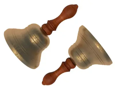 D Hand Bell Brass 2 3D model