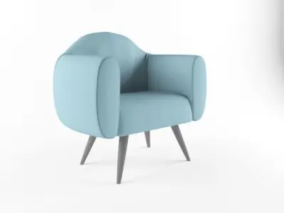 CHAIR armchair with legs Low-poly 3D model