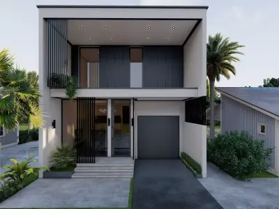 Modern Minimali Villa house -3D model 3D model