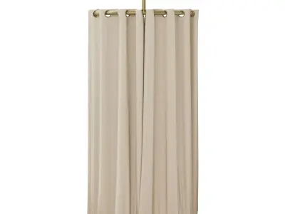 Curtain HE-No 09 Clothing Store Fitting Room Curtain 01 3D model