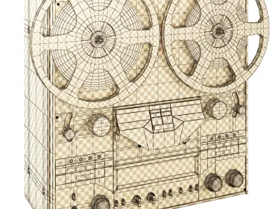 Reel-to-reel tape recorder Olympus 702 3D model