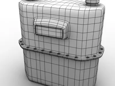 Gas Meter Angular 3D model