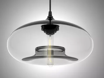 Pendant Set modern glass light 3D model