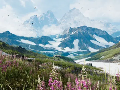 Alpine Environment - Unity 2017 Project Low-poly 3D model