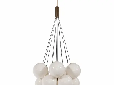 Cloud Style Opal Glass Cluster 3D model