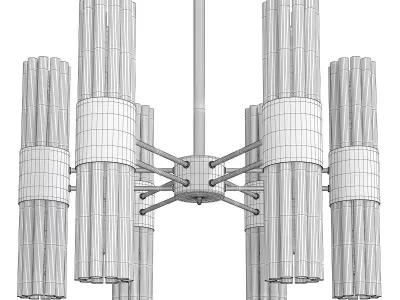 Gladwin Glass Tubes Chandelier Low-poly 3D model
