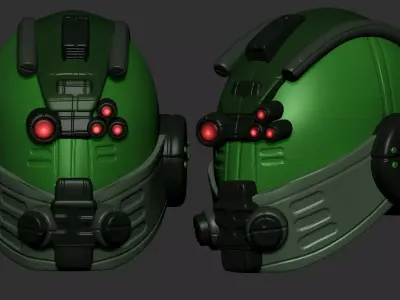 helmet high poly sculpt 3d printable 3D model 3D model