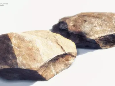 35 Rock Models For Mobile Games Low-poly 3D model